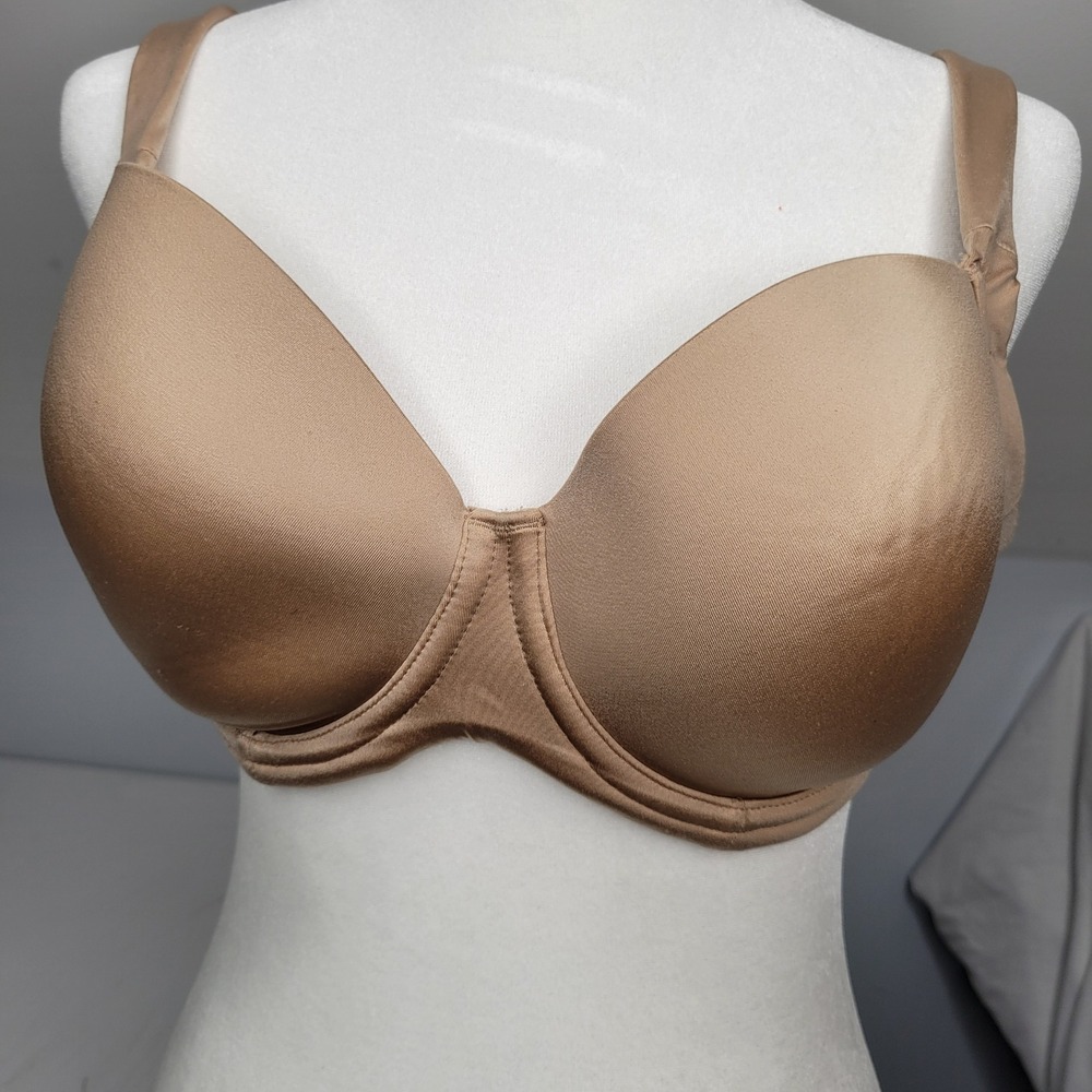 Soma Stunning Support Smooth‎ Full Coverage Bra 34D Beige Comfortable Adjustable - Picture 10 of 12